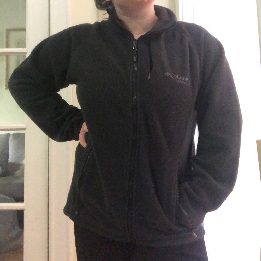 Columbia black fleece zip up